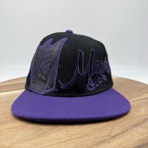 Transformers Megatron 2012 Black/Purple Snap Back Cap Hat Wool Blend OSFA EUC